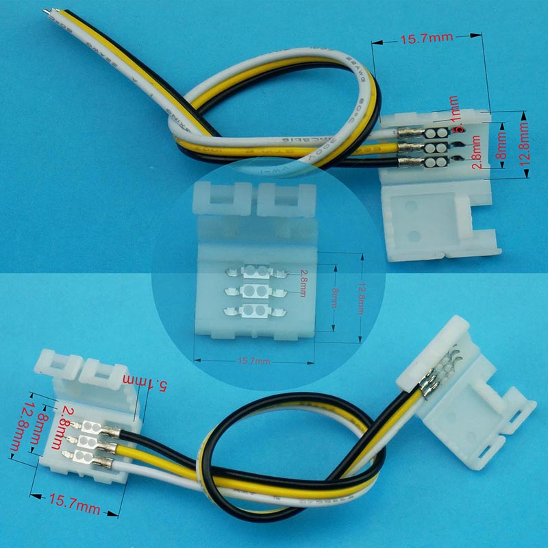 3pin fast connector for width 8mm color temperature led strip lights and dream color WS2811 ws2812b led tape lights 3pin fast connector for width 8mm color temperature led strip lights and dream color WS2811 ws2812b led tape lights
